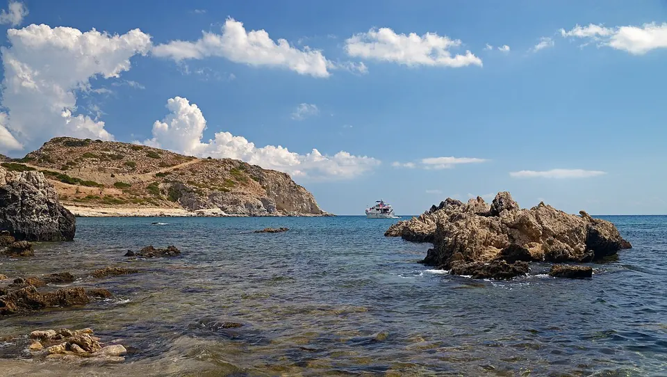 Ακτή κοντά στη Στεγνά, Ρόδος